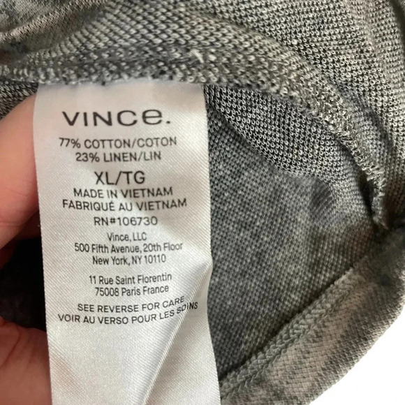 Vince Slub Plaid  Linen Blend Button Up - Picture 10 of 11